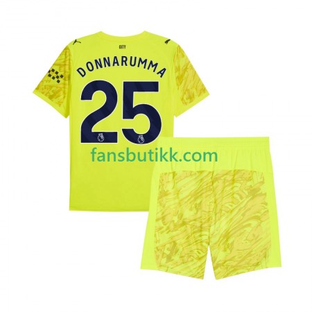 Fotballdrakt Manchester City Gianluigi Donnarumma 25 Keeper Barn Tredjetrøye 2025-2026 Kortermet